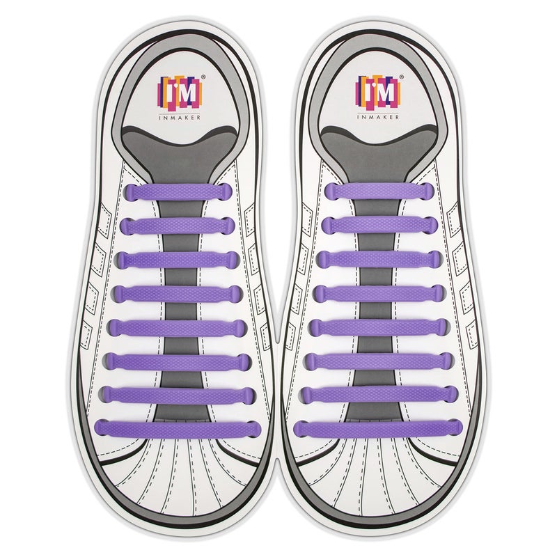 INMAKER No Tie Shoe Laces for Adults and Kids, Elastic Shoelaces for Sneakers, Rubber Silicone Tieless Laces - Image 1